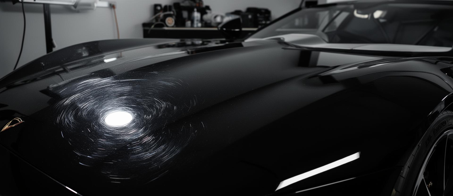 Professional inspection of luxury car paint quality