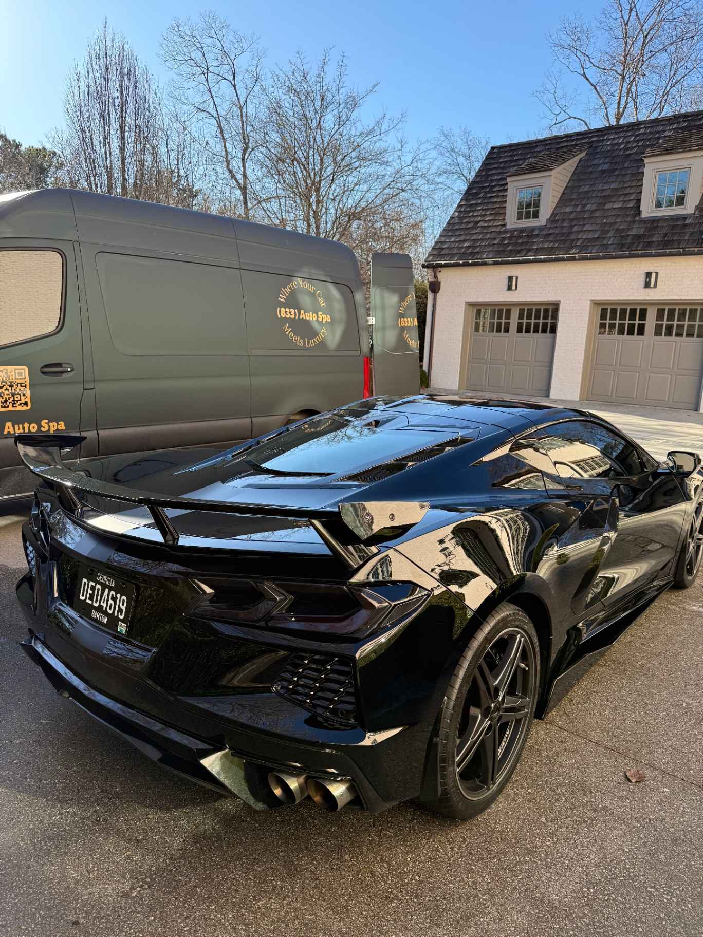 C8 Corvette after multi-stage polish
