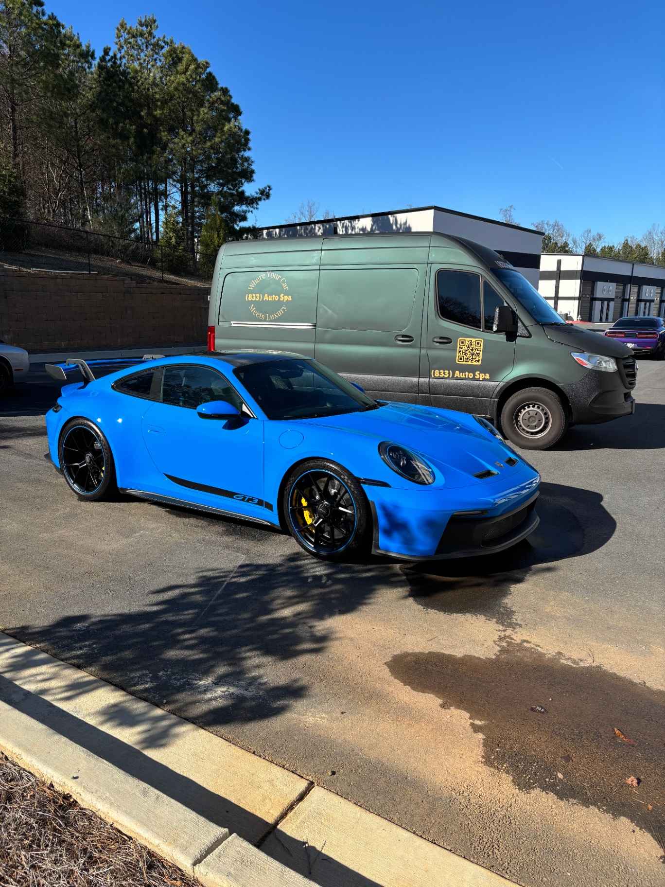 Porsche GT3 with a freshly installed professional ceramic coating
