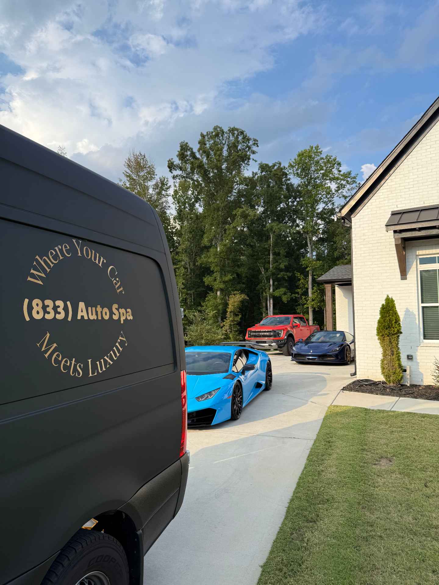 Vehicle care at sunset — 833 Auto Spa aesthetic